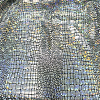 Tissu en feuille métallisée résistant aux déchirures pour costumes de scène, en filaments d'élasthanne, extensible, coloré, effet peau de serpent, disponible sur commande