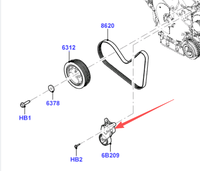 Tendeur de courroie pour Ford Explorer Edge, numéros OE : BT4Z-6B209-B, BT4Z6B209B, BT97, BT4Z6B209A, BT4Z-6B209-A, 19253844
