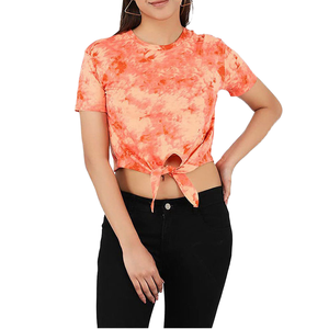 Women's Summer T-shirt Breathable Skin Friendly Rainbow Dot Print Logo Design Denim/Canvas Versatile <b>Top</b> Limited Time - Product Image 1