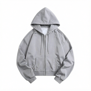Fabricante de Ropa, Sudadera con Capucha Personalizada para Hombre, 420GSM, 100% Algodón, con Cierre, Talla Grande, Unisex, Color Sólido, Estilo Urbano - Product Image 1