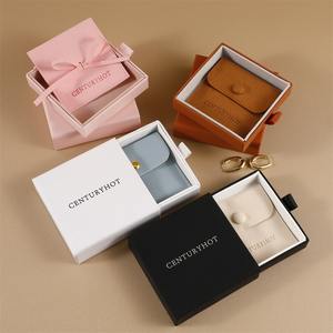 Custom Logo Luxury <b>Drawer</b> Pollout Sliding <b>Jewelry</b> <b>Box</b> High Quality Cardboard Necklace <b>Box</b> <b>Jewelry</b> Packaging <b>Box</b> ELEQUEEN White - Product Image 3