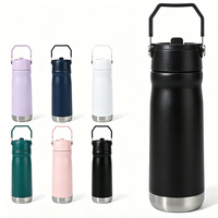 Botella de Agua de Acero Inoxidable con Logotipo Personalizado, Taza de Viaje con Aislamiento al Vacío de Doble Pared, Termo de Acero Inoxidable, Vaso Deportivo