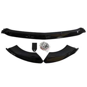 Mercedes-Benz E-Class W213 Front Lip B-Style Black Fiberglass Sports Bumper Splitter 3-Piece Kit - Product Image 2