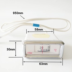 Indicateur de température à cadran mécanique 63x30x58mm pour la mesure des chaudières à eau chaude et des seaux d'eau chaude - Product Image 1