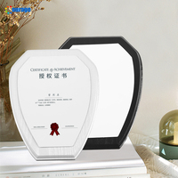 Impression personnalisée sur disque d'aluminium cadre en bois plaques de sublimation vierges