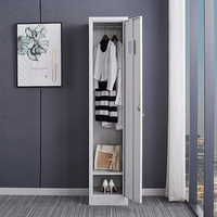 Casier en acier à porte simple pour vêtements de personnel, casier métallique pour vestiaire, école, gymnase