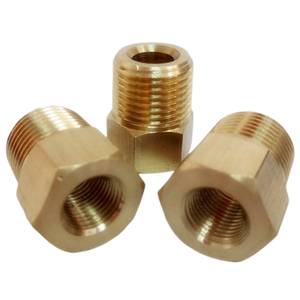 Brass Pipe Fittings Npt Threaded Adapter Hose Connector Nipple Bushing Reducer