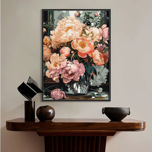 Shenzhen dafen moderno personalizado pintado a mano arte dibujado a mano pintura <span class=keywords><strong>al</strong></span> óleo <span class=keywords><strong>de</strong></span> flor sobre lienzo con marco arte <span class=keywords><strong>de</strong></span> la pared Decoración - Product Image 6