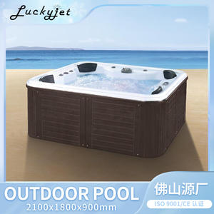 Bañera de Hidromasaje Exterior para 4 Personas con Temperatura Constante, Jacuzzi Acrílico Independiente para Hoteles y Villas - Product Image 5