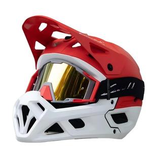 Nuevo Casco de Ciclismo de Montaña PBRabbit para Hombre y Mujer, para Descenso/Todoterreno, Casco Integral de una Pieza con Gafas, Carcasa de ABS/PC y Espuma - Product Image 1