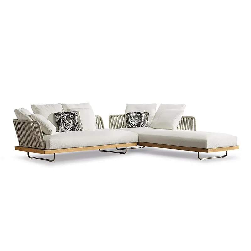 Wicker Patio vườn sofa đặt nhôm ngoài trời ghế Modular đồ nội thất