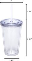 Gobelet isotherme réutilisable en plastique sans BPA de 16 oz à double paroi pour étudiants, idéal pour la rentrée scolaire, résistant à l'eau bouillante, fabriqué au Vietnam