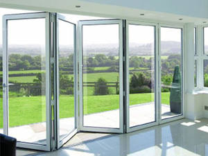 Современная наружная алюминиевая двустворчатая дверь патио с двухслойным звуконепроницаемым стеклом Складная внешняя конструкция аккордеона - Product Image 5