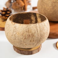 Cadeau d'aromathérapie, bougie parfumée en coquille de noix de coco avec mèche en bois de café, cire de soja 100% naturelle, avec boîte cadeau personnalisée