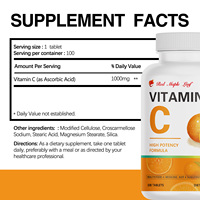 Comprimés de vitamine C 1000 mg |   Antioxydant haute puissance |   Soutien immunitaire et meilleure absorption |   Vente en gros d'usine OEM