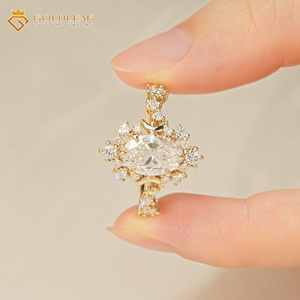 แหวนเพชรทรงรีสั่งทำพิเศษ Goldleafgem ขนาด 1-4 กะรัต DEF VVS VS เพชรเพาะเลี้ยงในห้องปฏิบัติการ แหวนหมั้นหรูหรา ทอง 14K 18K แหวนแต่งงาน พร้อมใบรับรอง IGI - Product Image 4