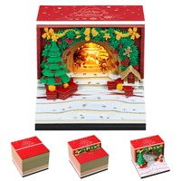 Bloc-notes personnalisé en forme de sapin de Noël 3D avec impression UV, papier de qualité supérieure, décoration de bureau à domicile, cadeau de Noël pour enfants