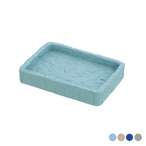 Jabonera de arena 11.8x8.3x2.3 cm, bandeja rectangular color agua de mar para uso en baño y cocina - Product Image 2