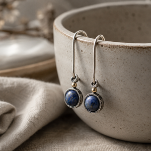 Orecchini creativi a forma di sfera astronomica blu, gioielli retrò da donna per tutti i giorni, idee regalo - Product Image 6