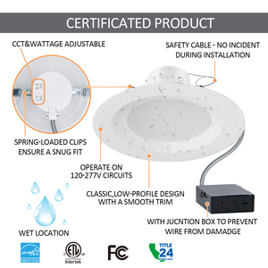 USA dropshipping ETL <span class=keywords><strong>ul</strong></span> được liệt kê 5 Bảo hành <span class=keywords><strong>4</strong></span> 6 8 10inch Đèn <span class=keywords><strong>Led</strong></span> <span class=keywords><strong>Downlight</strong></span> lịch thi đấu CCT có thể điều chỉnh thương mại <span class=keywords><strong>Downlight</strong></span> - Product Image 3