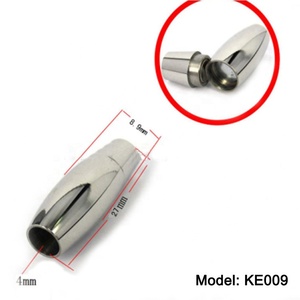 Redondo <span class=keywords><strong>de</strong></span> acero inoxidable cierres magnéticos, Metal tono <span class=keywords><strong>plata</strong></span> conector Ajuste <span class=keywords><strong>de</strong></span> cordón <span class=keywords><strong>de</strong></span> cuero pulseras resultados - Product Image 5