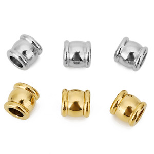 Stainless Steel <b>Spacer</b> Beads Drum Shape Large Hole For Bracelet Making Jewelry Findings Loose Beads WLL82 - Product Image 1