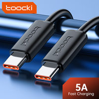 Cable de Carga Rápida y Datos USB-C a Tipo-C Toocki de 1M 100W 5A con Cubierta Trenzada de TPE para iPhone/OPPO
