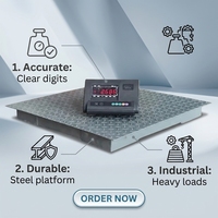 Balance numérique industrielle robuste 5000 kg pour sol et banc, affichage LCD, modèle TCS, personnalisation OEM, facile à utiliser pour les entrepôts