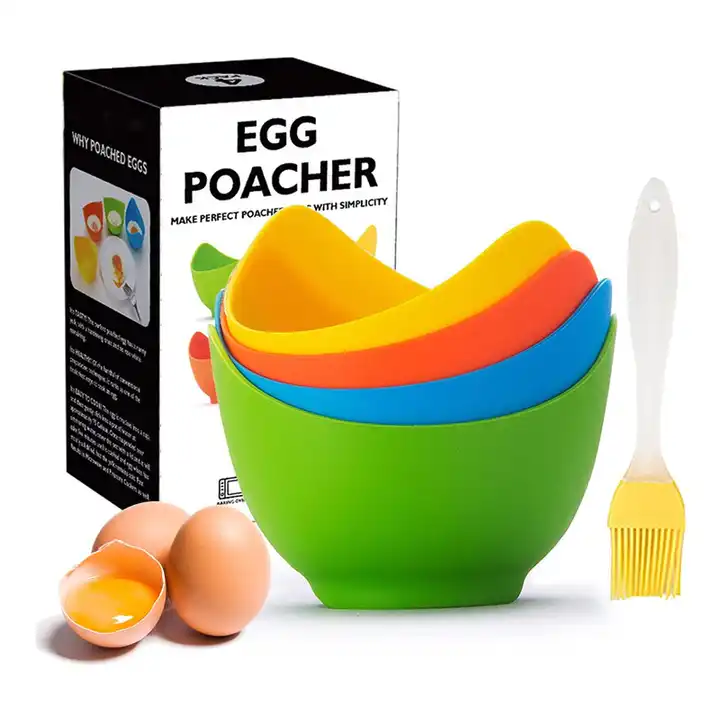 4 pack silicone egg poacher cup