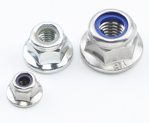 304 Stainless Steel Nylon Hex Flange Lock <b>Nut</b> - Product Image 4
