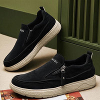 Chaussures décontractées pour hommes à fermeture éclair latérale, semelle plate, confortables pour la conduite et la marche, mocassins légers – Fournisseur chinois