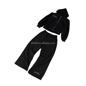 Ensemble de sweat-shirts à capuche pour homme, gris foncé, en molleton français, couleur unie, vêtements décontractés d'automne, logo imprimé sur le devant - Product Image 4
