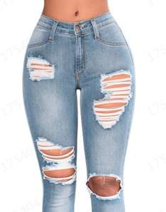 مخصص أزياء الأوروبي الإناث الجينز السراويل <span class=keywords><strong>3</strong></span> لون النساء عالية الخصر نحيل الجينز المرأة - Product Image 6