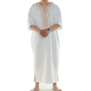 새로운 디자인 고품질 중동 khamis haramain 이슬람 Daffah 모로코 남성 아랍 겸손한 jubbah 사우디 두바이 이슬람 thobe