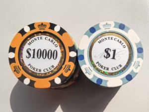 Fichas de Póker de <span class=keywords><strong>Casino</strong></span> Monte Carlo de Tres Tonos de 14g y 40mm con Logotipo Personalizado e Incrustaciones Metálicas, Duraderas - Proveedor Mayorista - Product Image 3