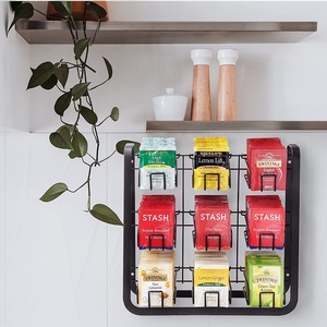 Supporto in metallo a 3 livelli per organizzatore di bustine di tè oltre 180 armadio di stoccaggio per bustine di tè e supporto <span class=keywords><strong>da</strong></span> <span class=keywords><strong>parete</strong></span> disponibile - Product Image 2