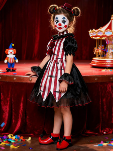 Costume de clown pour enfants d'<span class=keywords><strong>Halloween</strong></span> pour garçons et filles COS Festival Party and School Group Performance for Foreign Trade - Product Image 3