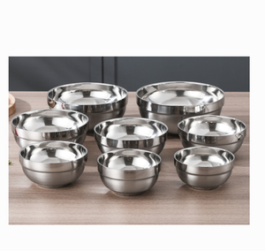 Bol à double paroi en acier inoxydable SUS 304 pour soupe, riz, salade, plateau alimentaire - Product Image 2