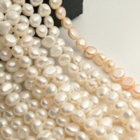 Colliers de perles de culture d'eau douce baroques irrégulières de 7-8 mm, double brillance, blanches, roses et violettes naturelles