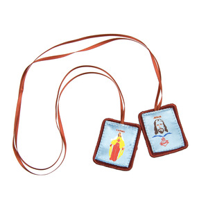 Escapularios rojos Collar católico Jesús Carmo Protección Joyería devocional Escapularios católicos - Product Image 5