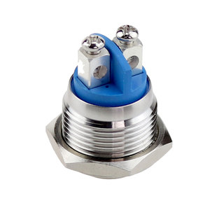 16mm bola redonda cabeza 2 Terminal de tornillo js16b10 de IP65 auto reinicio interruptor de botón de empuje - Product Image 4