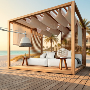 Gazebo de Madera Estilo Escandinavo para Exteriores, Estructura de Sombra para Patio, Parasol para Piscina, Cabaña, Pabellón, Muebles Duraderos para Exteriores - Product Image 2