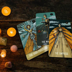 Naipes de <span class=keywords><strong>Tarot</strong></span> Premium personalizados, bordes estampados dorados, barniz de alto brillo, impresión <span class=keywords><strong>HD</strong></span> vibrante, colección de arte exquisita - Product Image 4
