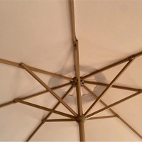 Nouvelle arrivée : Parasol de table moderne imitation bois pour marché, patio, jardin, restaurant, café, hôtel, cour extérieure, hôpital