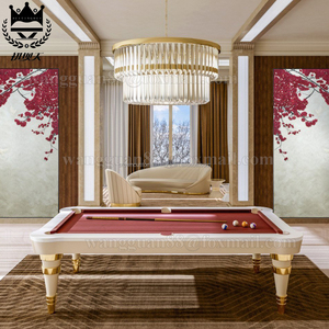 โต๊ะพูลไม้แท้คุณภาพสูง ราคาโรงงาน สำหรับคลับบิลเลียด - Product Image 1
