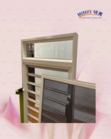 Ventanas de Aluminio y Vidrio con Diseño Moderno, Persianas Horizontales Ajustables de Vidrio Templado para Ventilación de Baños y Cocinas