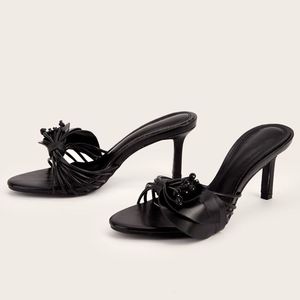 Zapatos de Tacón para Mujer, Sandalias de Moda con Flores, Tacones Modernos - Product Image 1