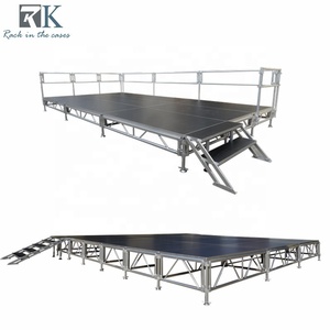 Escenario Móvil de Aluminio para Eventos, Plataforma de Podio para Exteriores de 4x8 pies, Escenario Portátil para Conciertos - Product Image 1