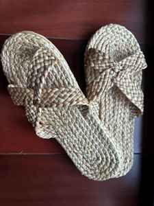 Bolso de Mano Semiluna Hecho a Mano con Jacinto de Agua, Bolso Redondo de Paja Tejido para Playa de Verano para Mujer, Cartera Sostenible de Moda Boho - Product Image 6