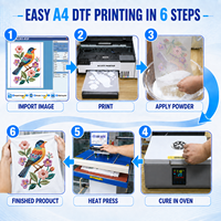 Machine d'impression par transfert thermique à bas prix, imprimante DTF A4 EcoTank L8050 modifiée pour l'impression DIY sur t-shirts, textiles et tissus